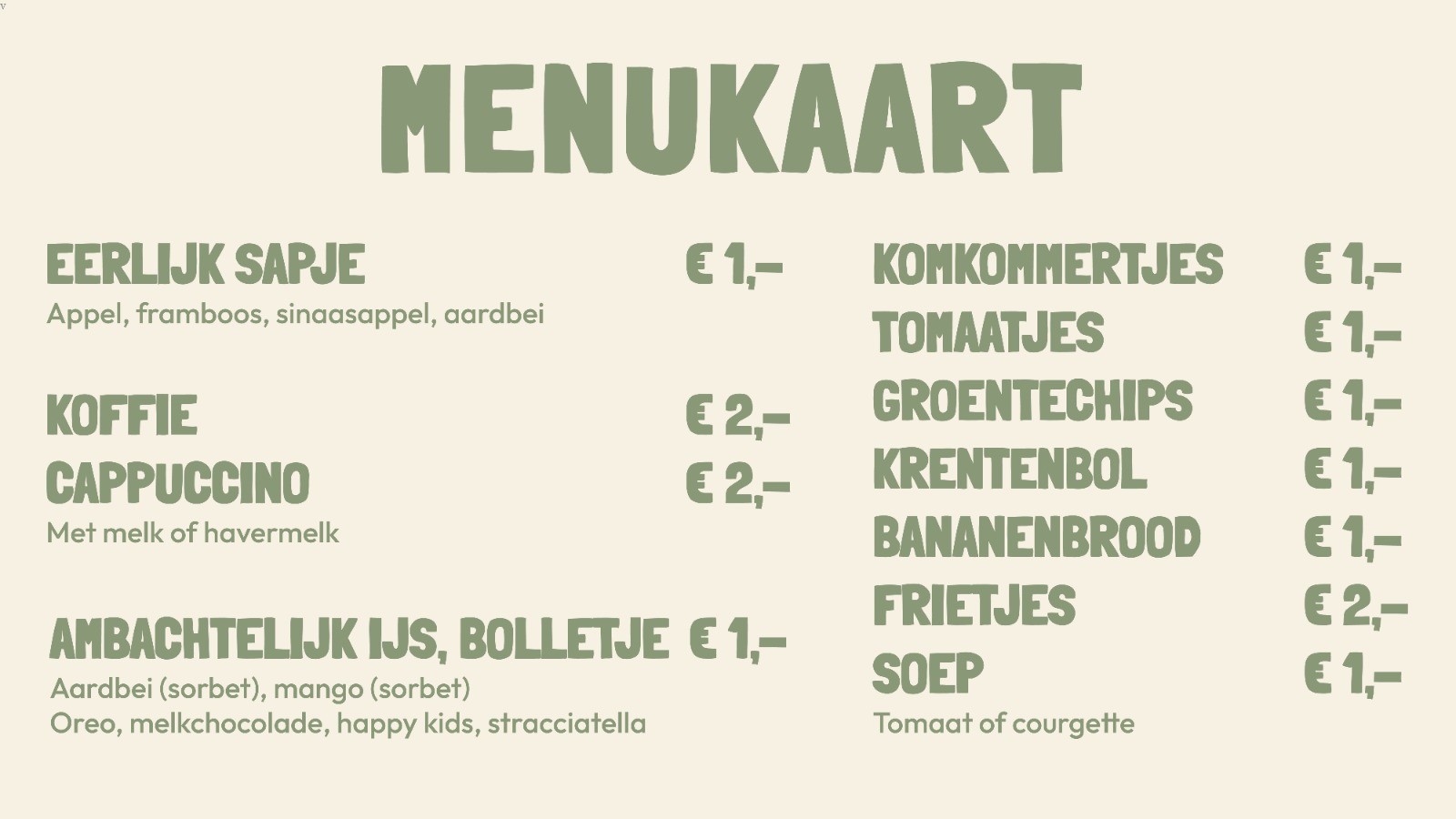 Spelen bij Beelen menu, August 2026