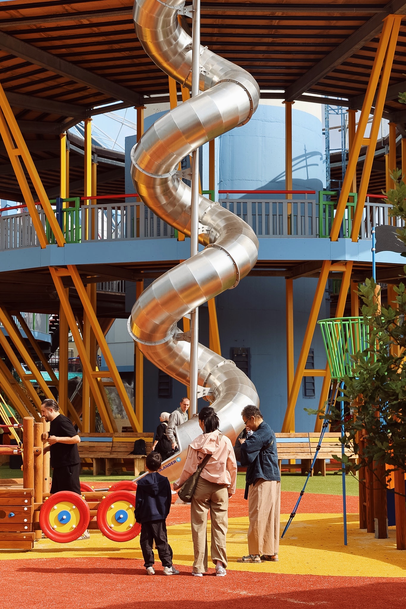 Play equipment in the outdoor playground